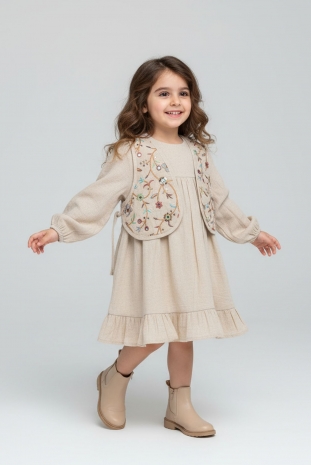 جلیقه و پیراهن دخترانه مدل یاس سلطان 3