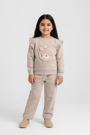 بلوز و شلوار دخترانه مدل خرس تدی و پاپیون