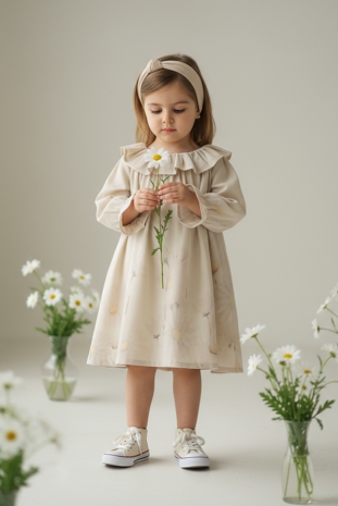 پیراهن دخترانه مدل گل زیبا 