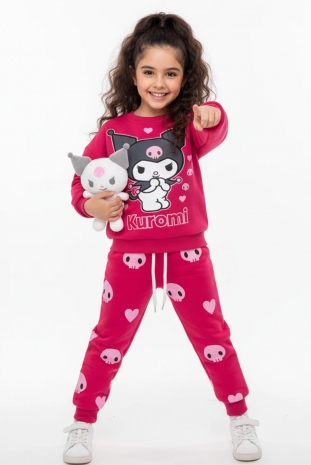 بلوز و شلوارراحتی دخترانه مدل کرومی سرخابی