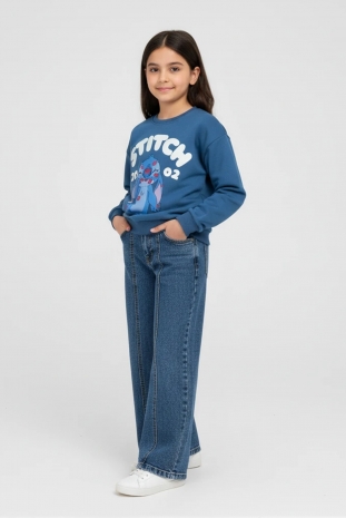 شلوار جین دخترانه مدل آبی3