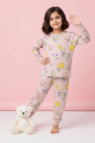 بلوز و شلوار راحتی دخترانه مدل میوه ای