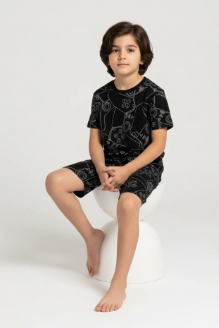 تیشرت و شلوارک پسرانه مدل پلی استیشن