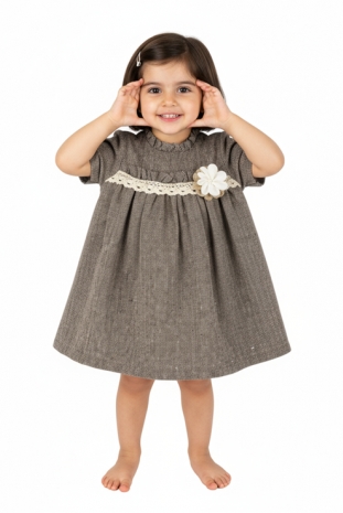 پیراهن دخترانه مدل گل پاییزی 1