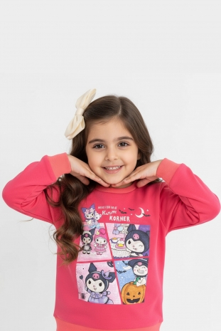 بلوز دخترانه مدل کرومی صورتی