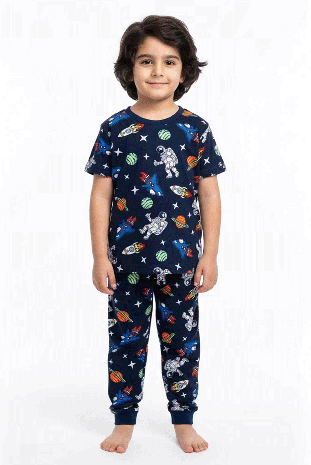 تیشرت و شلوار راحتی پسرانه مدل فضانورد