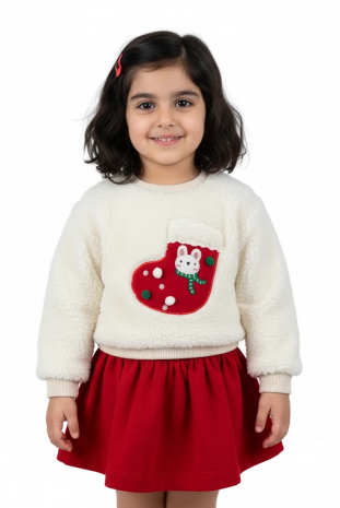 بلوز و دامن دخترانه مدل هدیه کریسمس 2