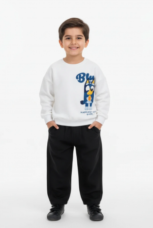 بلوز پسرانه مدل گربه آبی