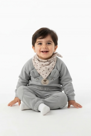 بلوز و شلوار پسرانه مدل خرگوش طوسی