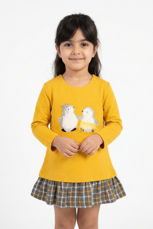 پیراهن دخترانه مدل دو پنگوئن 2
